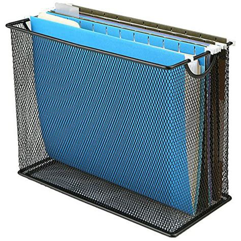 desktop file storage box steel mesh|hanging file organizer box.